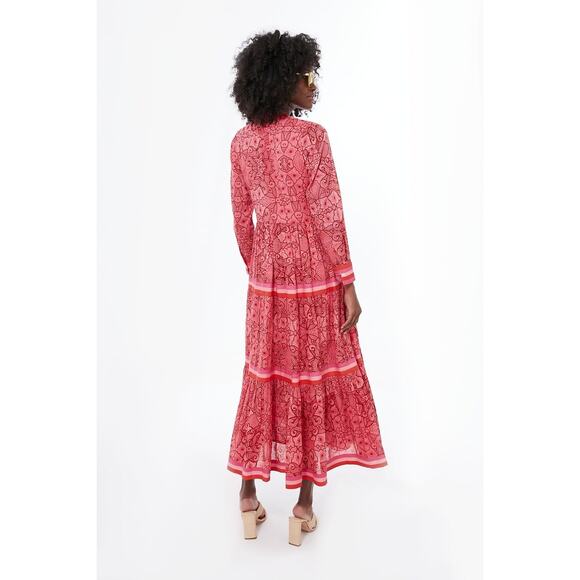 RO'S GARDEN Exclusive Pink Floral Diwali Dress Size XS NWT - Picture 2 of 8